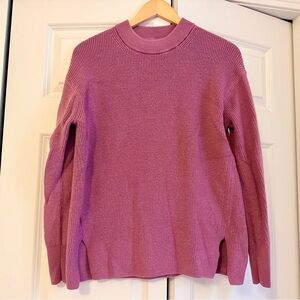 Lululemon Merino Wool-Blend Rib Crewneck Sweater in Velvet Dust, size 6